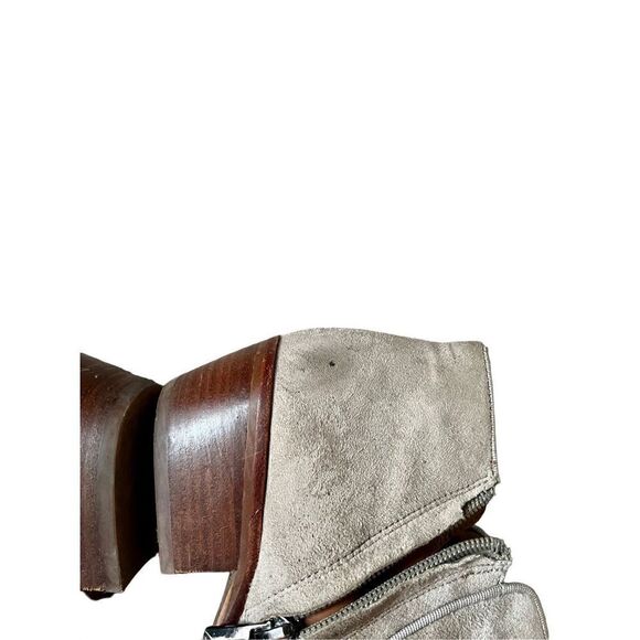 Sam Edelman Boots Womens 7 Petty Ankle Booties Tan Leather Block Heels Casual - Picture 3 of 12